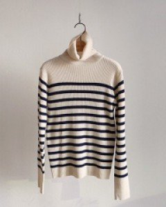 cash striped turtleneck - 3c