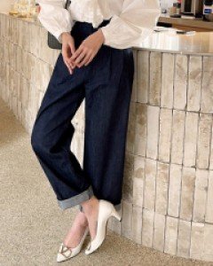 Raw Denim Mom Pants