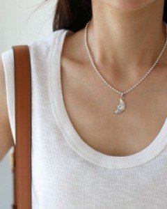 moon Silver Necklace