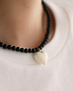 White heart Necklace