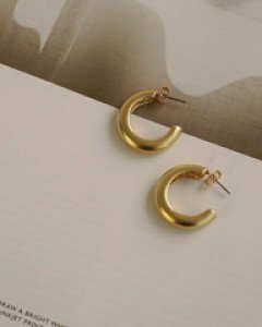 Matte Gold Earring