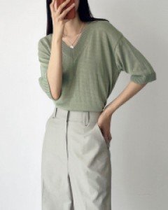 Lable Vneckline Knit