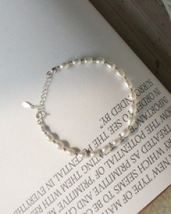 Pearl Silver Ball Bracelet
