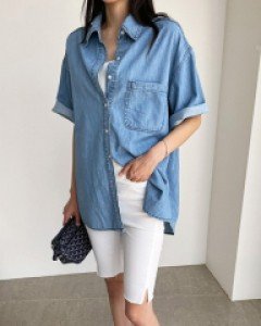 Fresh Denim Long Shirt