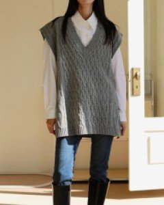 Hey knit long vest