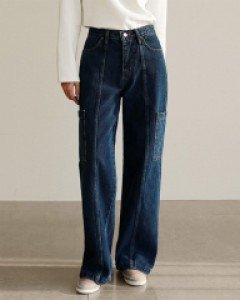 Wide Cargo Denim