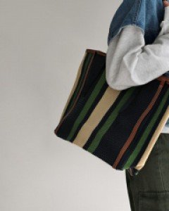 Sand Stripe Shopper Bag