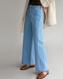 Line Point Wide Denim