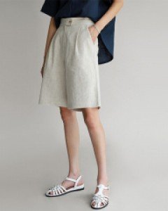 One tuck Linen Pants