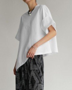 Wide Roll-Up Sleeve Tee