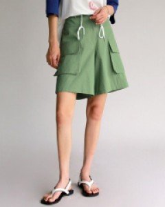 Flap pocket cargo half pants