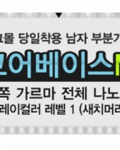 [당일착용가발]코어베이스 M오른쪽가르마 전체나노스킨그레이컬러 레벨 1 (새치머리)인모100% 핸드메이드 전체완수제475,000원→427,500원