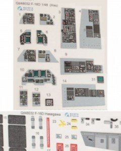 [Quinta Studio][3D인테리어 데칼] 하세가와 1/48 F-16D용