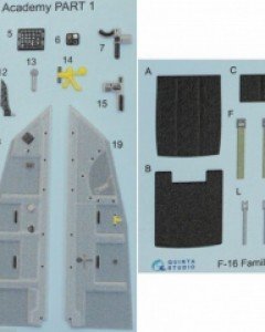 [Quinta Studio][3D인테리어 데칼] 아카데미 1/32 F-16C용