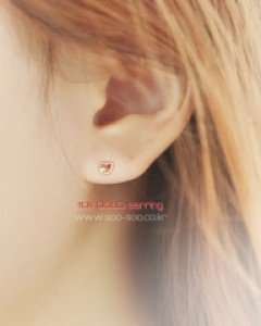 귀걸이,골드더블하트 (GZ093) [1Color]