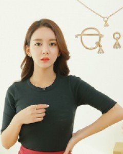 귀걸이,목걸이,반지 세트르네즈미 set (16S073) [3color]