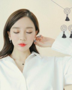 귀걸이,목걸이 세트에바 set (16S075) [2color]
