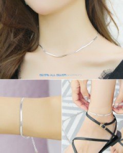 목걸이,팔찌,발찌 세트실버티 set (17SS229) [1color]