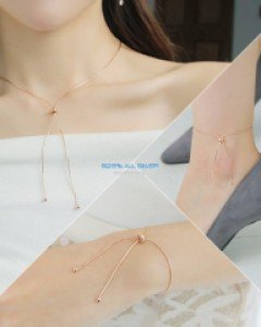 소이어 실버목걸이팔찌발찌세트 (18SS259) [2color]