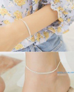 뚜두뚜두 실버팔찌발찌세트 (18SS274) [1color]