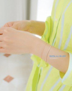 그때처럼 두줄실버팔찌 (18BS720) [2color]