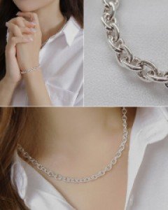 프론 실버팔찌목걸이세트 (18SS288) [1color]