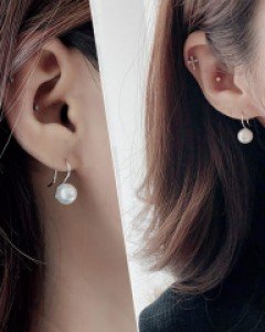 라일리아 진주고리실버귀걸이 (18ES619) [3color]