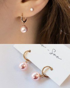 왈츠 14K 스왈핑크진주 귀걸이 (ARE116) [2color]