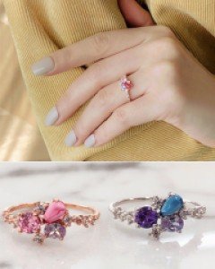 키슨 큐빅스톤반지 (19R500) [2color]