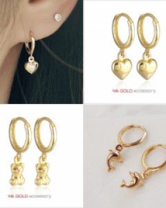 원더풀 14K 원터치 귀걸이 (ARE124) [4type]