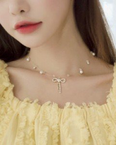 다엘 진주리본목걸이 (19N884) [1color]