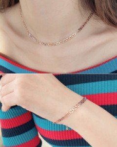 다이앤 실버목걸이팔찌세트 (19SS341) [2color]
