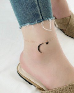 늦은밤 달별실버발찌 (19AS123) [2color]