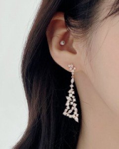 나르시 은침드롭귀걸이 (19E510) [2color]