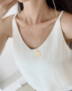 렝트 스퀘어롱목걸이 (19N941) [1color]