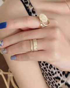 유러피안 투라인오픈반지 (19R541) [1color]