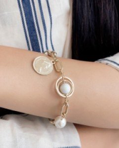 어리블 코인진주체인팔찌 (19B848) [2color]