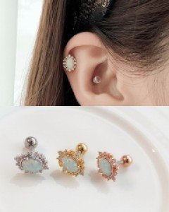 큐어포이즌 오팔원석피어싱 (19P300) [3color]