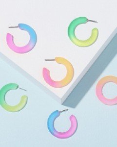 레인보우 후프링 귀걸이 (20E061) [3color]