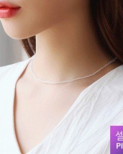 심플라인 비즈 92.5 은 핸드메이드 목걸이 (20N026) [6color]