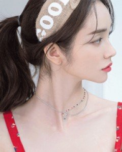 언발 2줄 비즈체인 목걸이 (20N028) [2color]