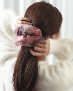 샤틴메쉬 곱창 슈슈 헤어밴드 (21H023) [2color]