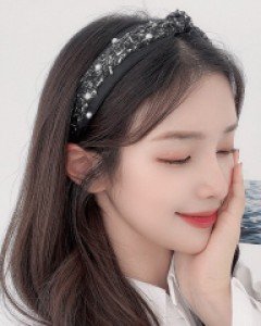 메쉬 트위드 헤어밴드 (22HB021)