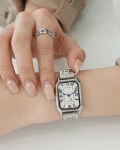 콤비 스퀘어 손목시계 (22W007)