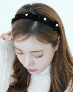 쁘띠리본 벨벳 헤어밴드 (22HB069)