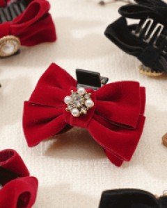 엑소벨벳 리본 집게핀 (22H246)