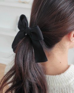 러브잇 배색 리본 핸드메이드 헤어슈슈 (22HT029)