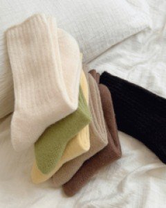 양모 보송보송 중목 양말 (23T006)