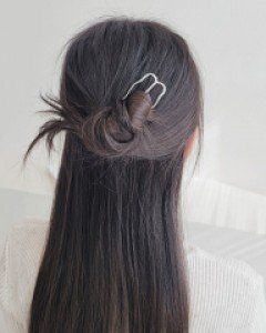 지그재그 금속 비녀 (23H025)