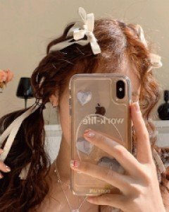 [2개세트] 데이지 더블 롱리본 집게핀 (23H138AB)